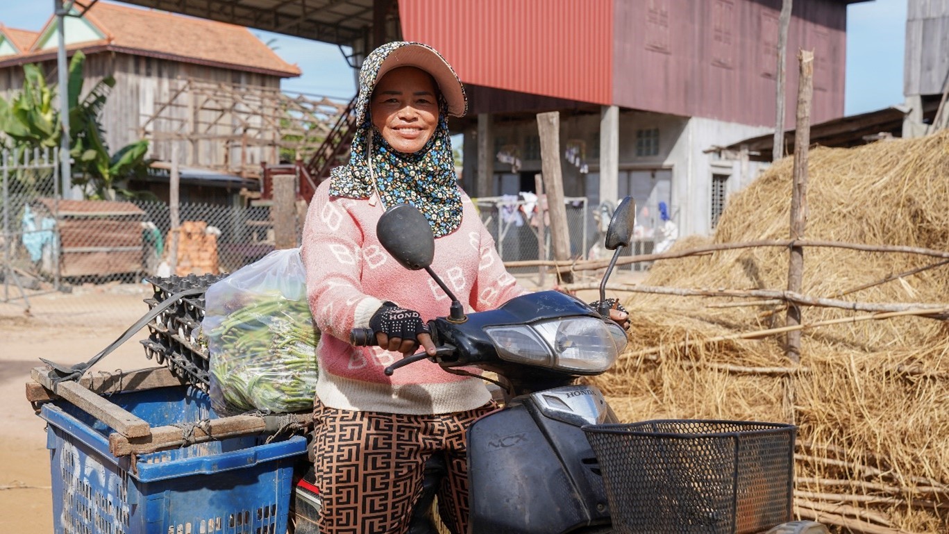 Delivering food to schools in Cambodia