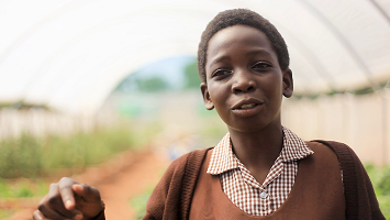 Matimba Ngandu a pupil at Gwembe Primary School in Zambia