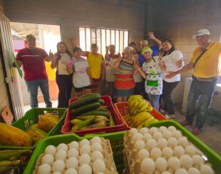 Some of the produce delivered by farmers through the Fresh Ration Project in Honduras